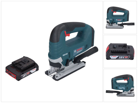 Bosch GST 18V-125 B Professional Scie sauteuse sans fil 18 V 125 mm Brushless + 1x batterie 2,0 Ah - sans chargeur