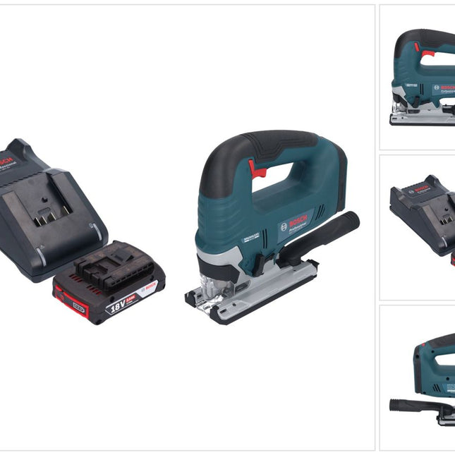 Bosch GST 18V-125 B Professional Scie sauteuse sans fil 18 V 125 mm Brushless + 1x batterie 2,0 Ah + chargeur