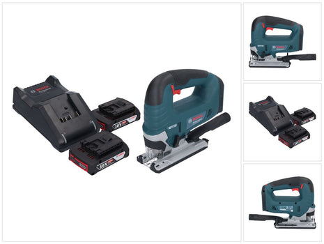 Bosch GST 18V-125 B Professional Scie sauteuse sans fil 18 V 125 mm Brushless + 2x batterie 2,0 Ah + chargeur