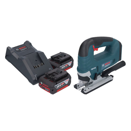 Bosch GST 18V-125 B Professional Scie sauteuse sans fil 18 V 125 mm Brushless + 2x batterie 4,0 Ah + chargeur