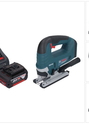 Bosch GST 18V-125 B Professional Akku Stichsäge 18 V 125 mm Brushless + 1x Akku 5,0 Ah + Ladegerät