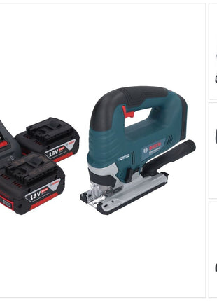 Bosch GST 18V-125 B Professional Akku Stichsäge 18 V 125 mm Brushless + 2x Akku 5,0 Ah + Ladegerät