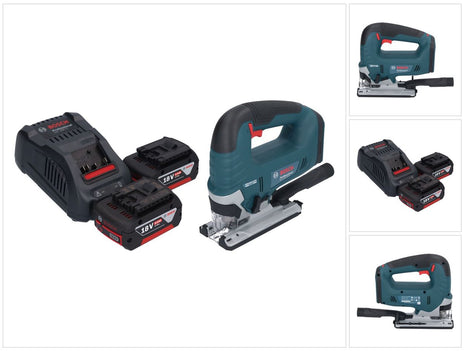 Bosch GST 18V-125 B Professional Scie sauteuse sans fil 18 V 125 mm Brushless + 2x batterie 5,0 Ah + chargeur