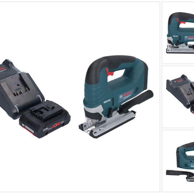 Bosch GST 18V-125 B Professional Scie sauteuse sans fil 18 V 125 mm Brushless + 1x batterie ProCORE 4,0 Ah + chargeur