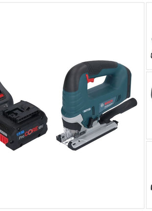 Bosch GST 18V-125 B Professional Scie sauteuse sans fil 18 V 125 mm Brushless + 1x ProCORE batterie rechargeable 5.5 Ah + chargeur