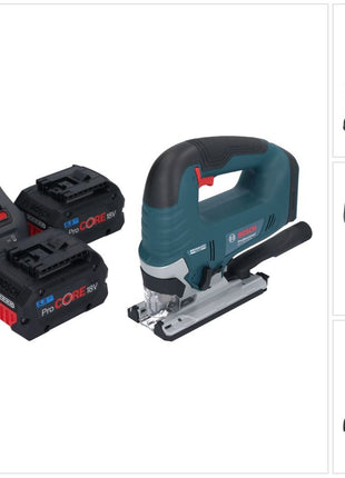 Bosch GST 18V-125 B Professional Scie sauteuse sans fil 18 V 125 mm Brushless + 2x ProCORE batterie rechargeable 5,5 Ah + chargeur