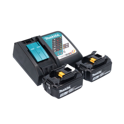 Makita DUC 150 RF2 Tronconneuse d'elagage sans fil 18 V 15 cm Brushless + 2x batterie 3,0 Ah + kit chargeur