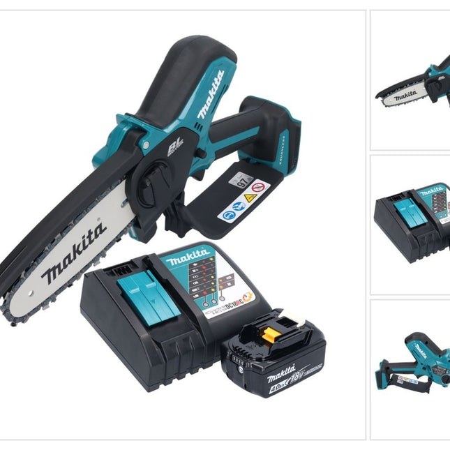 Makita DUC 150 RM 18 V 15 cm Tronconneuse d'elagage sans fil + 1x Batterie 4,0 Ah + chargeur