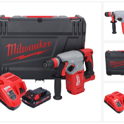 Milwaukee M18 BLHX-301X Marteau perforateur burineur sans fil 18 V 2,3 J Brushless + 1x Batterie 3,0 Ah + Ladegert + HD-Box