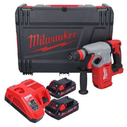 Milwaukee M18 BLHX-302X Marteau perforateur burineur sans fil 18 V 2,3 J Brushless + 2x Batterie 3,0 Ah + Ladegert + HD-Box