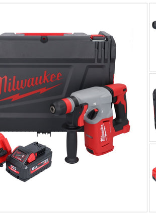 Marteau combiné à batterie Milwaukee M18 BLHX-551X 18 V 2,3 J brushless + 1x batterie 5,5 Ah + chargeur + boîtier HD