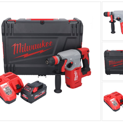Marteau combiné à batterie Milwaukee M18 BLHX-551X 18 V 2,3 J brushless + 1x batterie 5,5 Ah + chargeur + boîtier HD