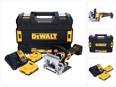 DeWalt DCW 682 D2T akumulatorowy frez do kołków płaskich 18 V 102 x 20 mm bezszczotkowy + 2x akumulator 2,0 Ah + ładowarka + TSTAK