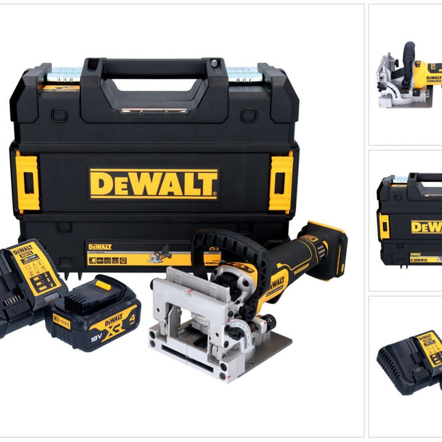 DeWalt DCW 682 M1T Fraiseuse sans fil pour chevilles plates 18 V 102 x 20 mm Brushless + 1x batterie 4,0 Ah + chargeur + TSTAK