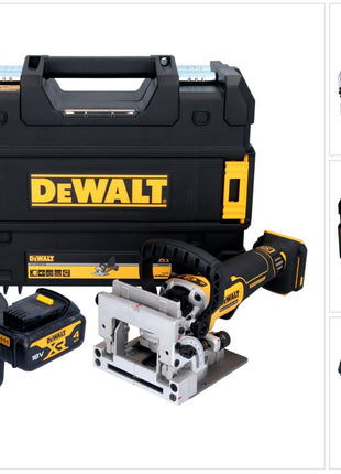 Cortadora de tacos planos a batería DeWalt DCW 682 M2T 18 V 102 x 20 mm sin escobillas + 2x batería 4,0 Ah + cargador + TSTAK