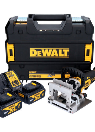 Cortadora de tacos planos a batería DeWalt DCW 682 M2T 18 V 102 x 20 mm sin escobillas + 2x batería 4,0 Ah + cargador + TSTAK