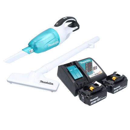 Makita DCL 181 FRFWX aspirateur sans fil 18 V 53 mbar 0,65 L + 2x batterie rechargeable 3,0 Ah + chargeur