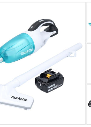 Makita DCL 181 FT1WX aspirador inalámbrico 18 V 53 mbar 0,65 L + 1x batería 5,0 Ah - sin cargador