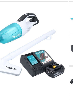 Makita DCL 181 FRTWX Akku Staubsauger 18 V 53 mbar 0,65 L + 2x Akku 5,0 Ah + Ladegerät