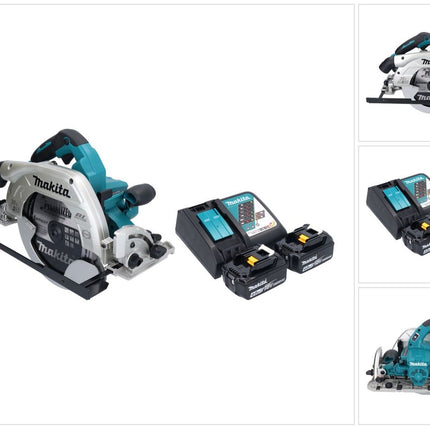 Makita DHS 900 RM2U scie circulaire portative sans fil 36 V ( 2x 18 V ) 235 mm Brushless + 2x batterie 4,0 Ah + chargeur + adaptateur Bluetooth