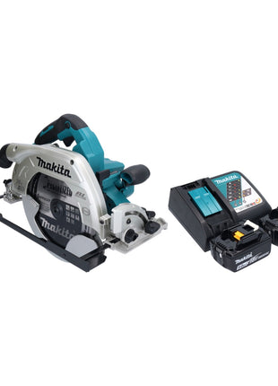 Makita DHS 900 RT2U scie circulaire portative sans fil 36 V ( 2x 18 V ) 235 mm Brushless + 2x batterie 5,0 Ah + chargeur + adaptateur Bluetooth