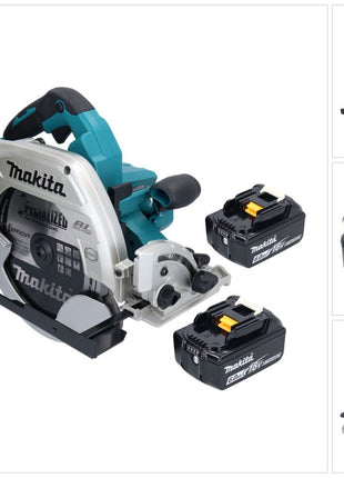 Makita DHS 900 G2U scie circulaire portative sans fil 36 V ( 2x 18 V ) 235 mm sans balais + 2x batterie 6,0 Ah + adaptateur Bluetooth - sans kit de chargement