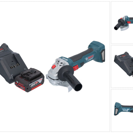 Bosch GWS 18V-7 Professional Meuleuse angulaire sans fil 18 V 125 mm Brushless + 1x batterie 4,0 Ah + chargeur