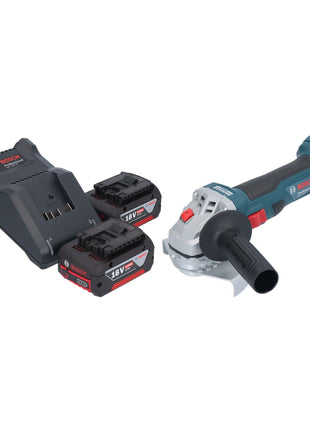 Bosch GWS 18V-7 Professional Meuleuse angulaire sans fil 18 V 125 mm Brushless + 2x batterie 4,0 Ah + chargeur