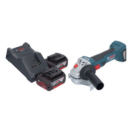 Bosch GWS 18V-7 Professional Meuleuse angulaire sans fil 18 V 125 mm Brushless + 2x batterie 4,0 Ah + chargeur