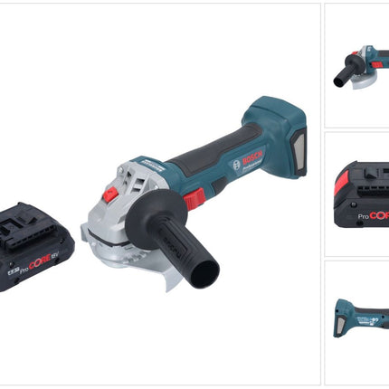 Bosch GWS 18V-7 Professional Meuleuse angulaire sans fil 18 V 125 mm Brushless + 1x batterie ProCORE 4,0 Ah - sans chargeur