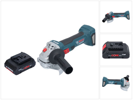 Bosch GWS 18V-7 Professional amoladora angular a batería 18 V 125 mm sin escobillas + 1x batería ProCORE 4,0 Ah - sin cargador