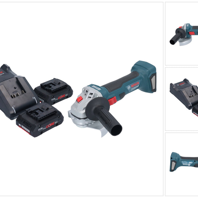 Bosch GWS 18V-7 Professional Meuleuse angulaire sans fil 18 V 125 mm Brushless + 2x batterie ProCORE 4,0 Ah + chargeur