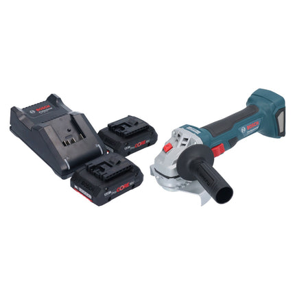 Bosch GWS 18V-7 Professional Meuleuse angulaire sans fil 18 V 125 mm Brushless + 2x batterie ProCORE 4,0 Ah + chargeur