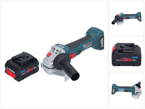 Bosch GWS 18V-7 Profesjonalna akumulatorowa szlifierka kątowa 18 V 125 mm bezszczotkowa + 1x akumulator ProCORE 5,5 Ah - bez ładowarki