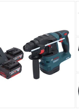 Taladro percutor inalámbrico Bosch GBH 18V-22 Professional 18 V 1,9 J SDS Plus sin escobillas + 2 baterías de 4,0 Ah + cargador