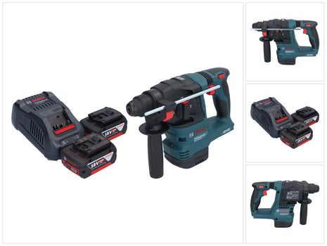 Bosch GBH 18V-22 Professional Marteau perforateur sans fil 18 V 1,9 J SDS Plus Brushless + 2x batterie 5,0 Ah + chargeur