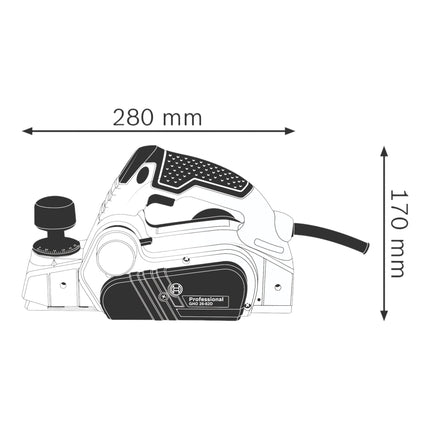 Bosch GHO 26-82 D Rabot professionnel 710 W 82 x 2.6 mm + étui ( 06015A4300 )