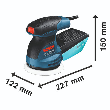 Bosch GEX 125-1 AE Professional Ponceuse excentrique 250 watts 125 mm ( 0601387504 ) + coffret