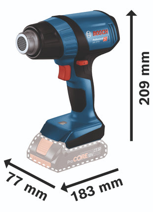 Bosch GHG 18V-50 Professional Pistolet à air chaud sans fil 18 V 300 C / 500 C ( 06012A6500 ) Solo - sans batterie, sans chargeur