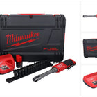 Milwaukee M12 FPTR-202X Cliquet traversant sans fil 12 V 81 Nm 1/4'' 3/8'' Brushless ( 4933480754 ) + 2x batterie 2,0 Ah + chargeur + boîtier HD