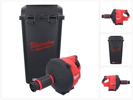 Limpiador de tuberías a batería Milwaukee M18 FDCPF8-0C 18 V (4933459683) + espiral + estuche - sin batería, sin cargador