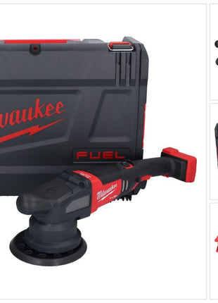 Pulidora excéntrica a batería Milwaukee M18 FROP21-0X 18 V 150 mm sin escobillas (4933478836) + caja HD - sin batería, sin cargador