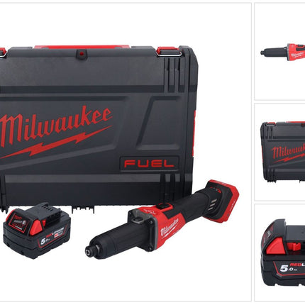 Meuleuse droite à batterie Milwaukee M18 FDGROVB-501X 18 V sans balais + 1x batterie 5,0 Ah + boîtier HD - sans chargeur