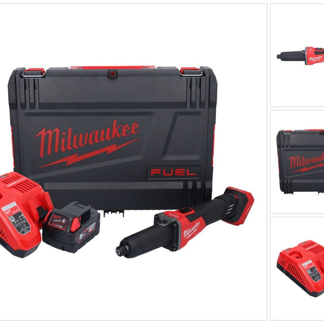 Meuleuse droite à batterie Milwaukee M18 FDGROVB-501X 18 V brushless + 1x batterie 5,0 Ah + chargeur + boîtier HD
