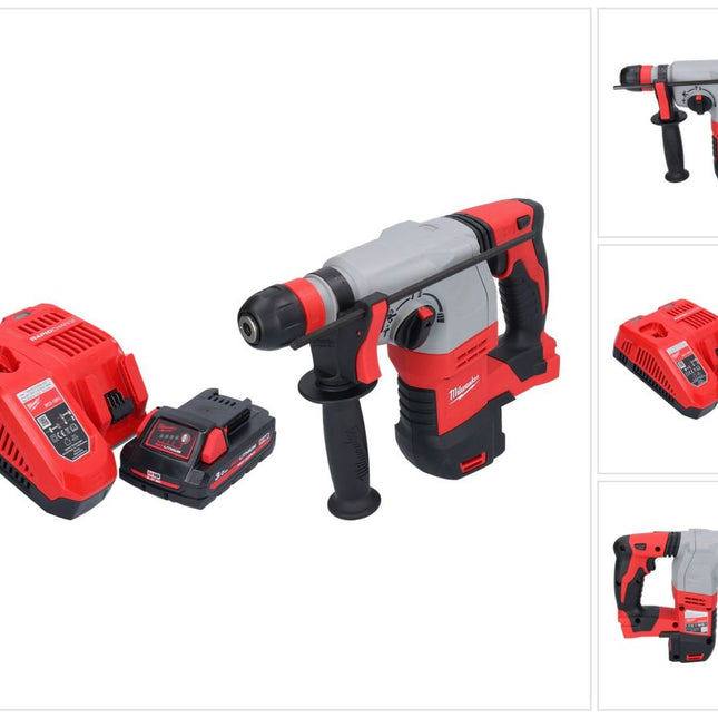 Marteau combiné à batterie Milwaukee M18 HD18HX-301 18 V 2,4 J + 1x batterie 3,0 Ah + chargeur