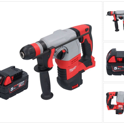Marteau combiné à batterie Milwaukee M18 HD18HX-501 18 V 2,4 J + 1x batterie 5,0 Ah - sans chargeur
