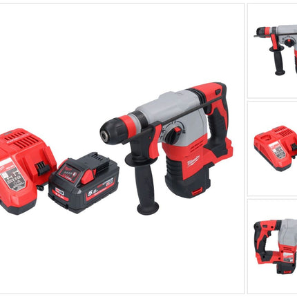 Marteau combiné à batterie Milwaukee M18 HD18HX-551 18 V 2,4 J + 1x batterie 5,5 Ah + chargeur