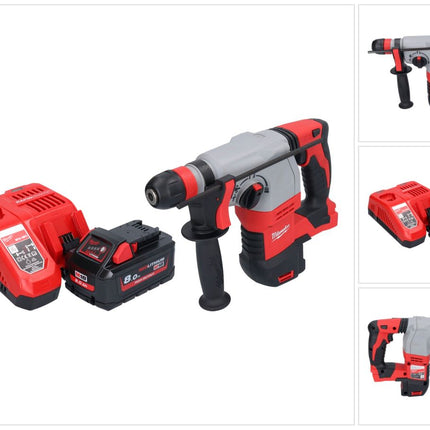 Marteau combiné à batterie Milwaukee M18 HD18HX-801 18 V 2,4 J + 1x batterie 8,0 Ah + chargeur