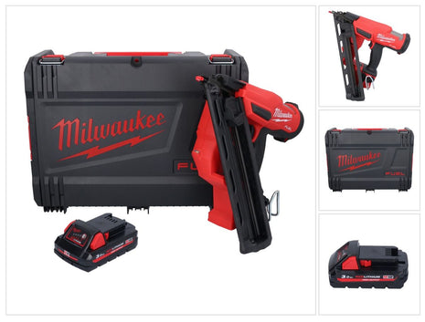 Clavadora a batería Milwaukee M18 FN15GA-301X 18 V sin escobillas 32 - 64 mm + 1x batería 3,0 Ah + caja HD - sin cargador