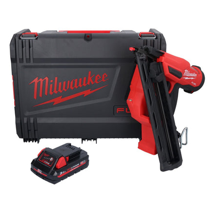 Cloueur à batterie Milwaukee M18 FN15GA-301X 18 V sans balais 32 - 64 mm + 1x batterie 3,0 Ah + boîtier HD - sans chargeur